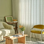 rideau blanc floral translucide classique polyester fenêtre intérieur personnalisable hospitalière