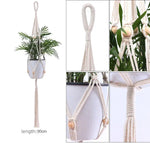 support plante suspendue macramé blanc violet noir artisanal boho anneau pot plante 100cm 90cm
