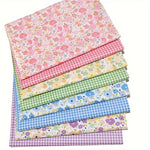 tissu patchwork fleuri rose rouge vert jaune bleu violet 25cm 50cm couture scrapbooking vintage