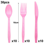 assiettes jetables vache rose anniversaire coeurs happy birthday serviettes fourchettes gobelets guirlande thème vache