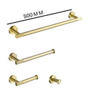 accessoires salle bain doré laiton brossé moderne porte serviettes double grille fixations