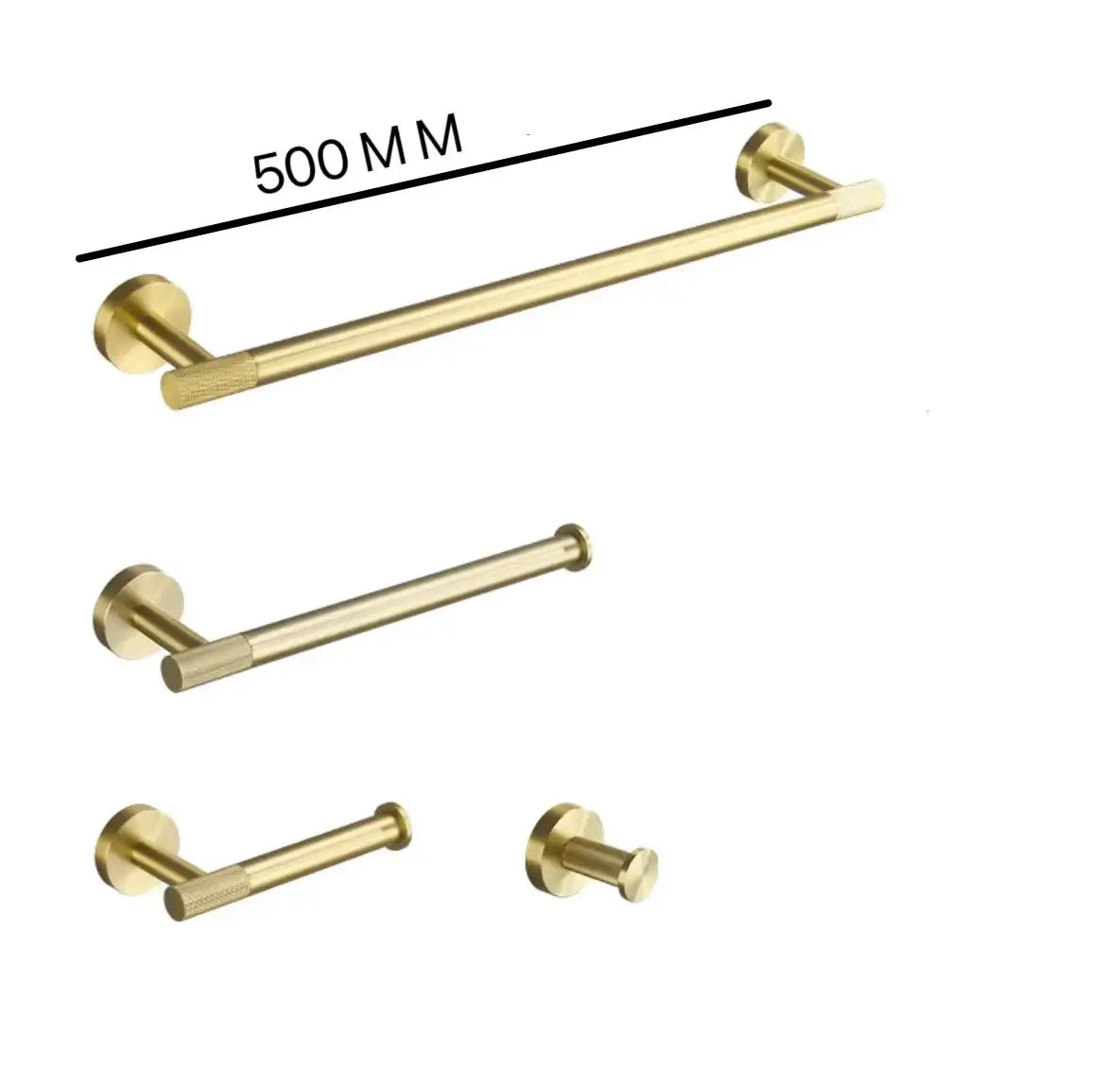 accessoires salle bain doré laiton brossé moderne porte serviettes double grille fixations