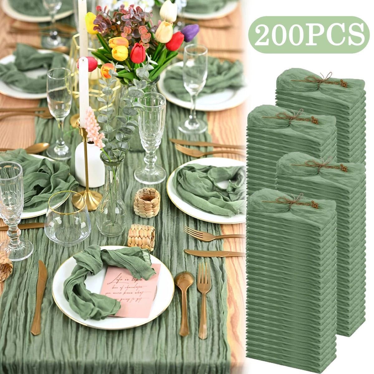 serviettes coton plissées rouge chic table maison restaurant 20x20inch