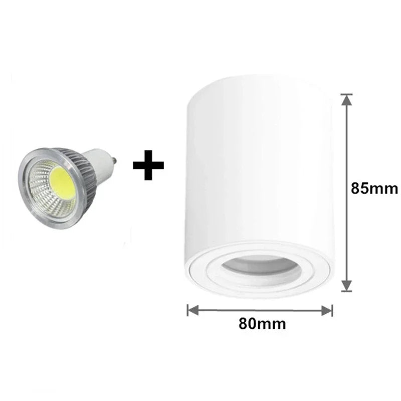 Spot LED 9W 12W 15W noir blanc rond moderne gu10 fixation invisible