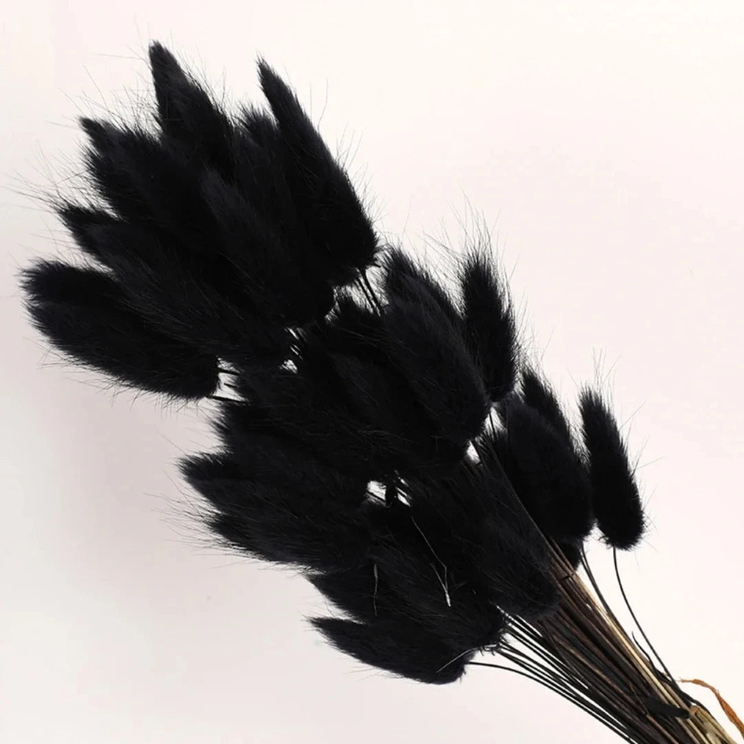 bouquet fleurs séchées naturel rustique vase verre coeur métal noir
