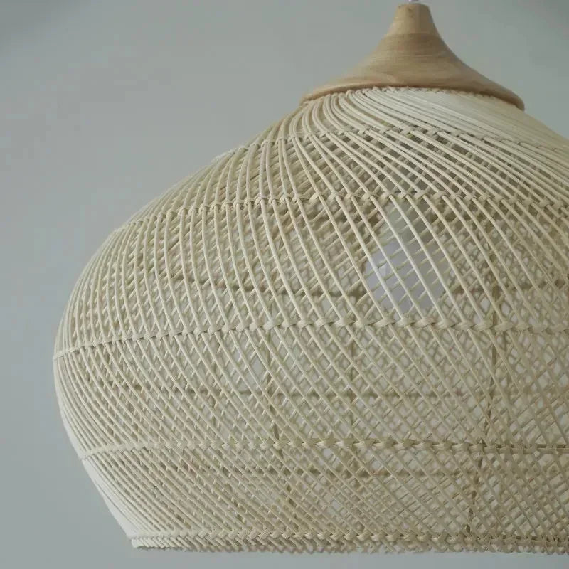 suspension lumineuse moderne tissée noir beige claire artisanale câble électrique certification ul flux lumineux