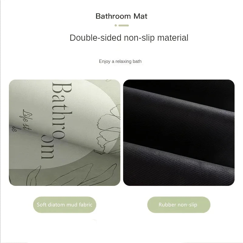 tapis bain noir texturé antidérapant caoutchouc minimaliste salle bain moderne 40x60 50x80