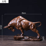statuette taureau doré réaliste décoration maison occasionnellement cadeau anniversaire noël mariage