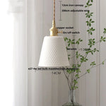 lampe suspendue led blanc doré noyer perforations vintage rustique ampoule e27