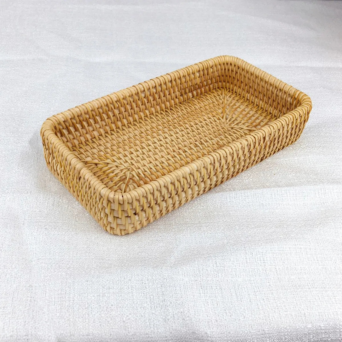 paniers rangement rotin tissé marron clair utilisation multiple respectueux environnement