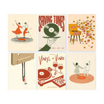affiche art vintage toile vinyle danseurs fleurs texte salon chambreDecoration Murale Populaire