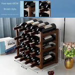 présentoir vin bois moderne marron 43x24cm étages almacenamiento bouteilles décoration maison