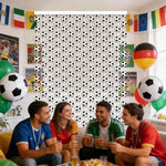 rideau pluie noir blanc ballons football opacité décoratif adhésif double face événement anniversaire festive