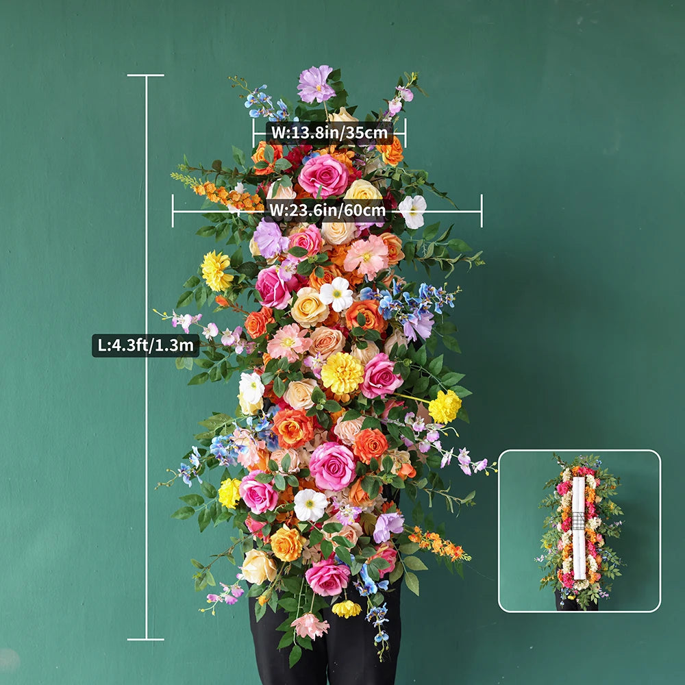 décoration mariage arches fleurs artificielles couleurs vives bouquet romantique extérieurintérieur