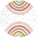 tapis rond moderne coloré antidérapant polygone floral 40x40cm 80x80cm 120x120cm chambre salon enfants adultes