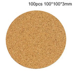tapis sous verres marron clair naturels minimaliste respectueux environnement 100mm 90mm rond decoration table