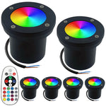 spot lumineux led extérieur noir moderne ip65 télécommande autonome flux lumineux 2492000