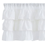 rideau lin rustique opacité beige clair plissé cuisine fenêtre simple