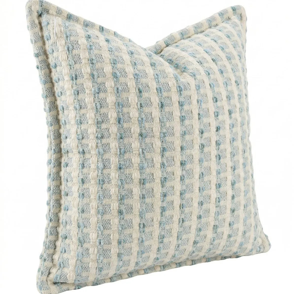 coussin carré moderne carreaux rayures 100 polyester décoration maison voiture 45x45cm