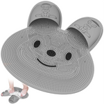 tapis bain antidérapant texturé motif sourire lapin ventouses adhésion bain douche exfoliation massage pieds