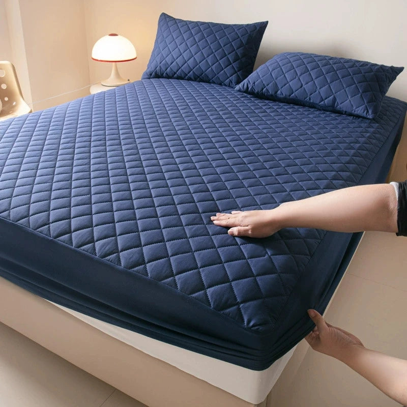 protège matelas imperméable antiallergique quilté gris moderne 14 pouces maison