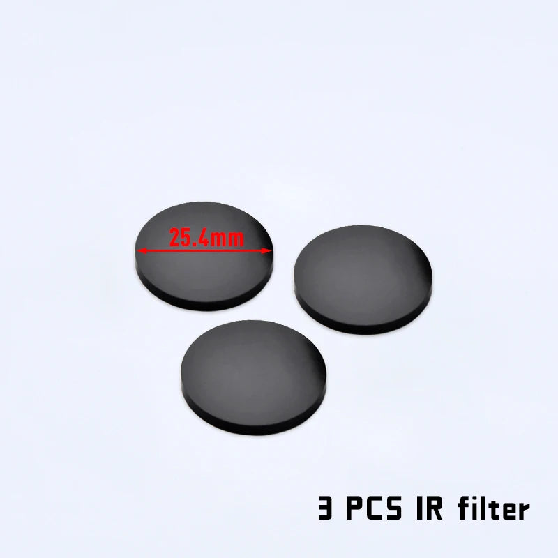 lentilles noires transparentes 30mm 28mm 26mm 25.4mm diffuse ir filter led chasse