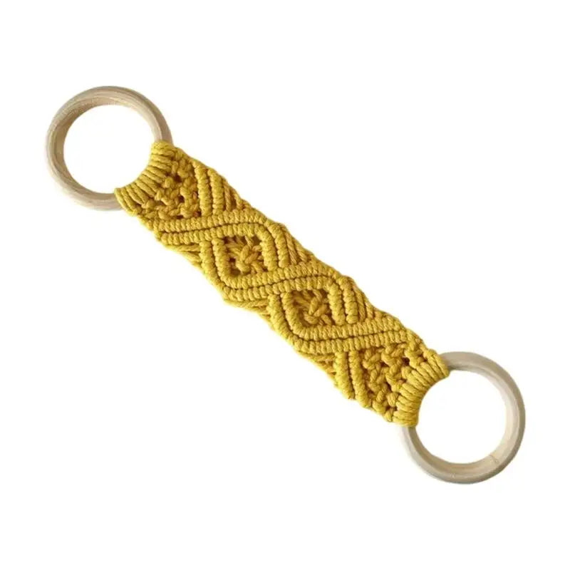 porte clés macramé boho couleur bleu marine jaune rouge violet boisartisanat multipleusage