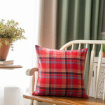 housse coussin noël carreaux rouge vert polyester décorative maison voiture 60x60cm 45x45cm traditionnelle festive