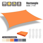 voile soleil orange rayures horizontales moderne anti uv patio jardin