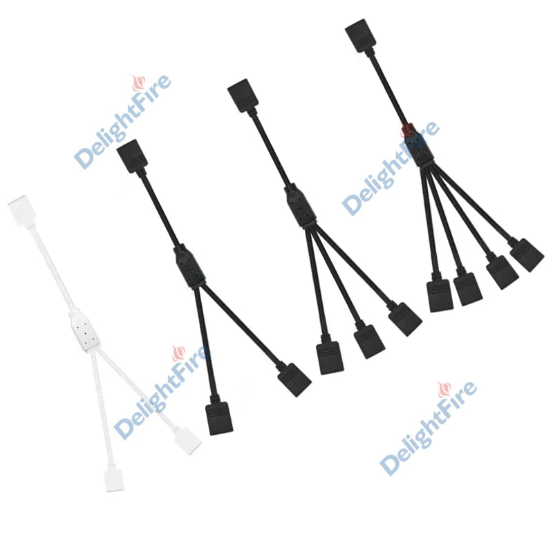 câble extension rgb led prise femelle broches blanc flexible moderne