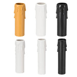 bougies décoratives marron blanc noir texture goutteuse moderne capsules fixation