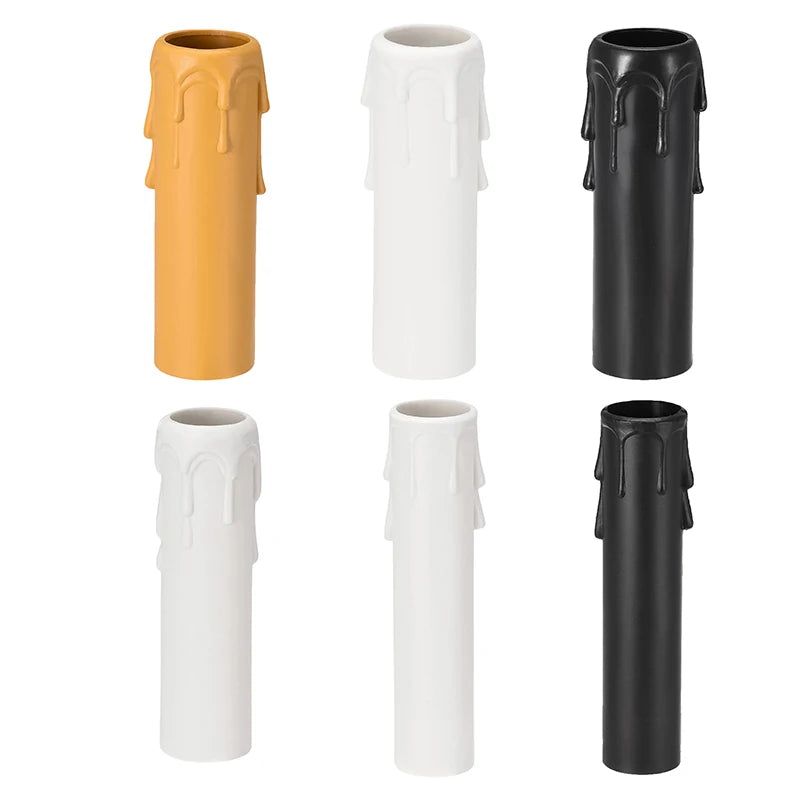 bougies décoratives marron blanc noir texture goutteuse moderne capsules fixation