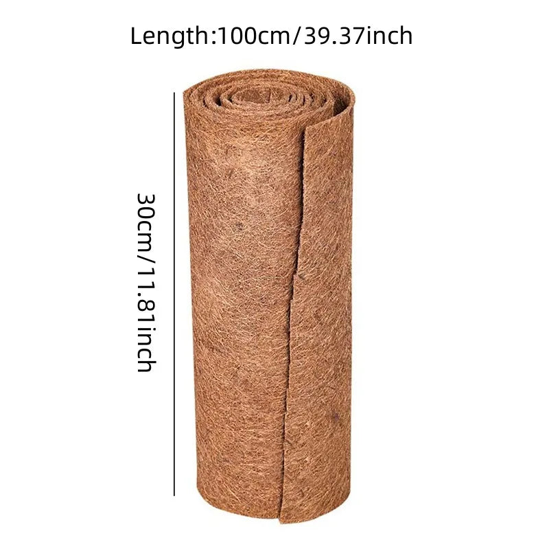 tapis coco naturel fibreuse rustique brun isolant pots fleurs paniers adhésif