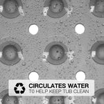 tapis bain moderne perforé gris clair antidérapant lavable salle bain paires trous circulaires PVC