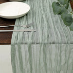 chemin table plissé vert olive décoratif mariage fête banquet table banquet élégant