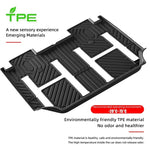 tapis sol voiture noir rayures diagonales moderne clips protection facile nettoyer toutes saisons étanches