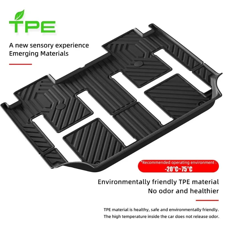 tapis sol voiture noir rayures diagonales moderne clips protection facile nettoyer toutes saisons étanches