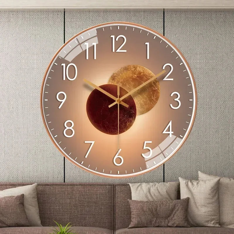 Horloge murale design original en bleu pour chambre à coucher