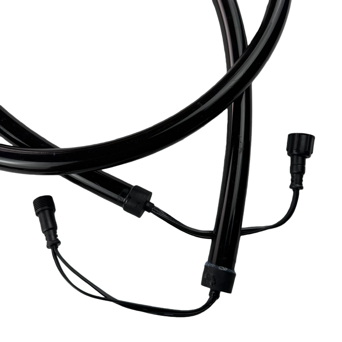 Ruban LED néon flexible blanc installé sur un mur