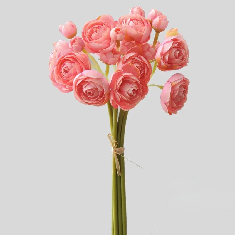 bouquet fleurs artificielles roses blanches vertes oranges intérieur moderne élégant anniversaire mariage