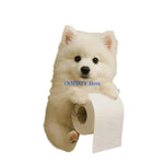 support rouleau papier toilette moderne blanc imprimé spirale clips fixations durable résine