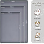 tapis silicone gris nourriture chien chat antidérapant rebord points relief