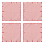 serviettes table coton bordure brodée décoration Noël mariage table repas maison
