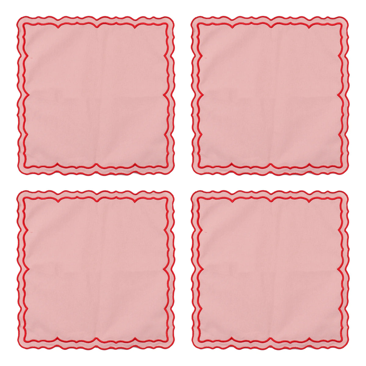 serviettes table coton bordure brodée décoration Noël mariage table repas maison