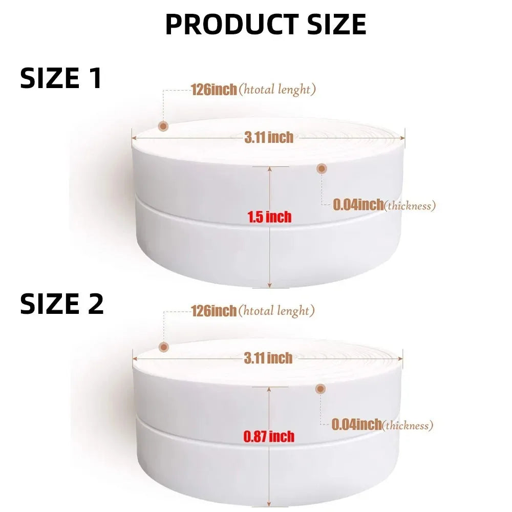 ruban adhésif étanche blanc opaque plomberie salle bains douche évier bain imperméable autocollant