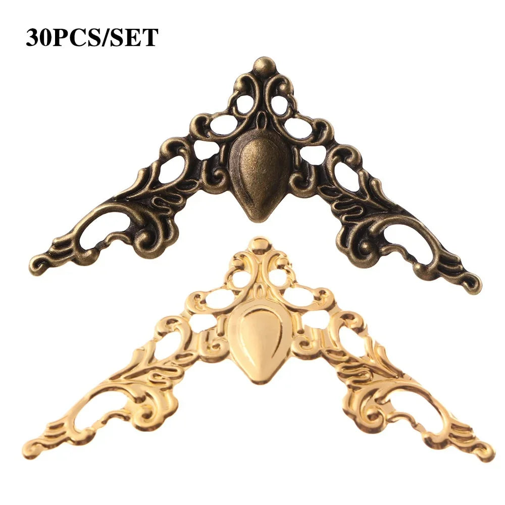 cornières décoratives bronze ornements floraux 40mm vintage protection meubles 20pc
