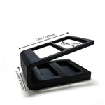 support télécommandes noir moderne rangement respectueux environnement sans fixation tracas organiser téléviseur climatiseur dvd