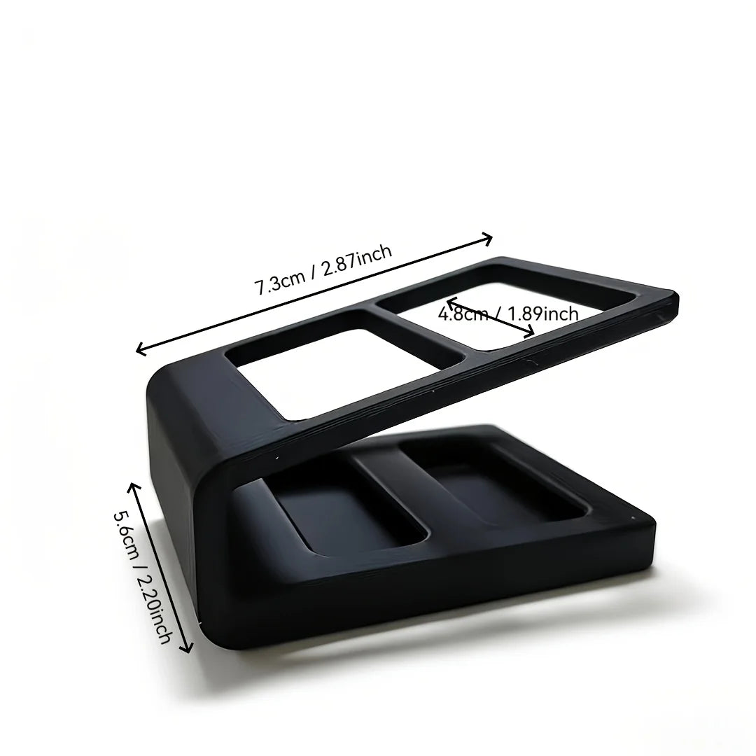 support télécommandes noir moderne rangement respectueux environnement sans fixation tracas organiser téléviseur climatiseur dvd