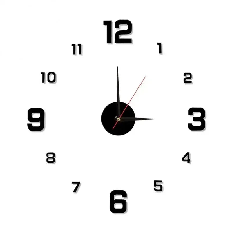 horloge murale luminose décollable chiffres brillants moderne minimalisteintérieur chambre salon
