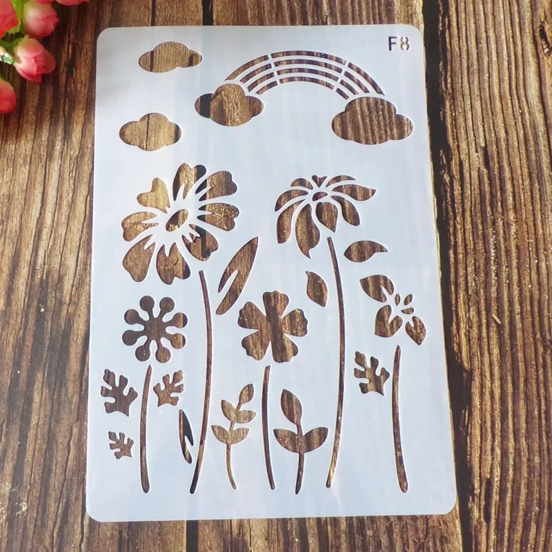 gabarit peinture floral délicat classique opaque bricolage scrapbooking journal decoration